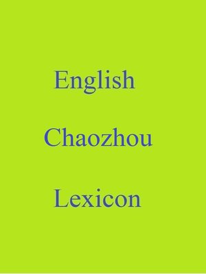 cover image of English Chaozhou Lexicon